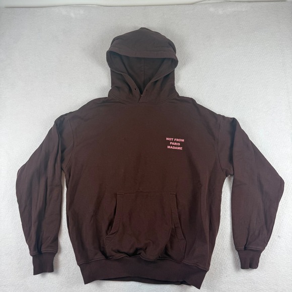 Drole de Monsieur Other - Drole de Monsieur Not From Paris Madame Brown Hoodie Mens Large Relaxed Fit